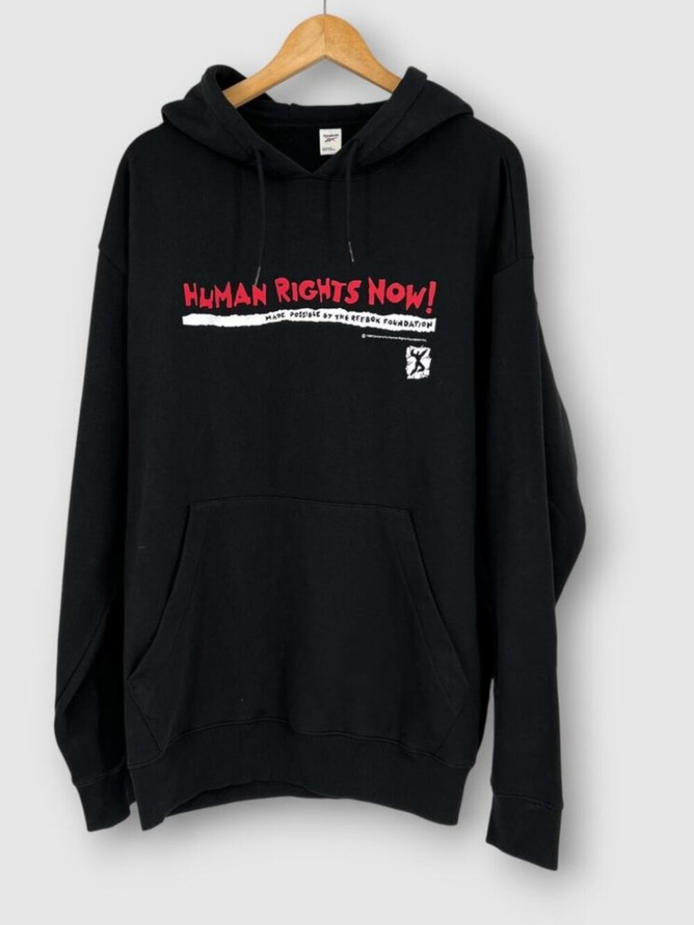 Reebok Human Rights Now! Graphic Hoodie Black Size Large